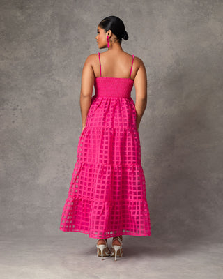 Tania Beaded Strap Maxi Dress Pink