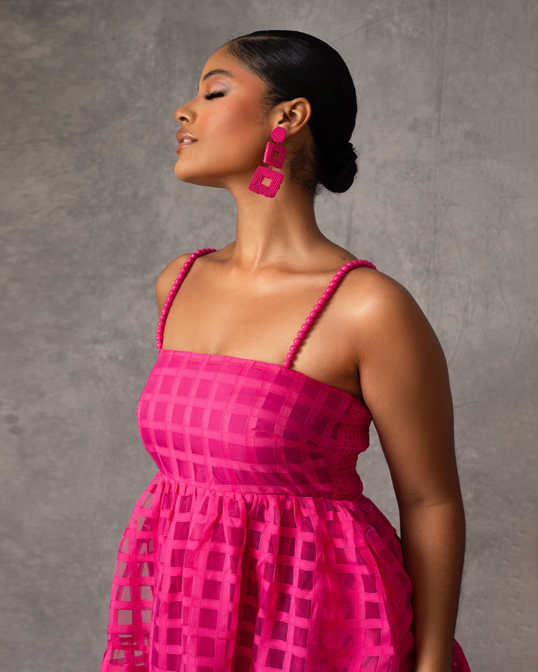 Tania Beaded Strap Maxi Dress Pink ForeverAmelia