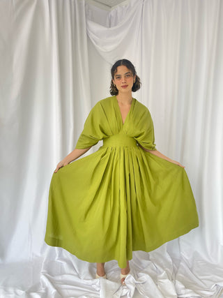 Ruth Dress Olive Green